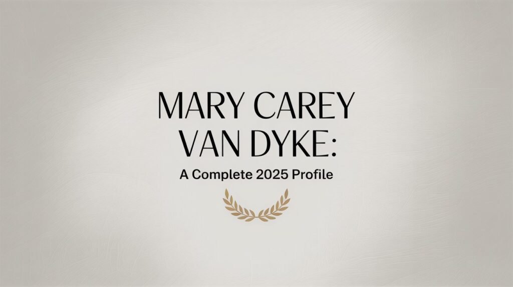 Mary Carey Van Dyke A Complete 2025 Profile