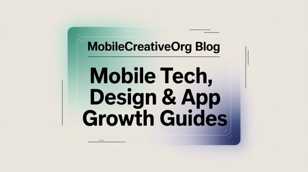 MobileCreativeOrg Blog Mobile Tech, Design & App Growth Guides