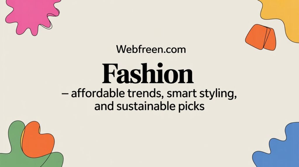 Webfreen.com Fashion — Affordable Trends, Smart Styling, and Sustainable Picks