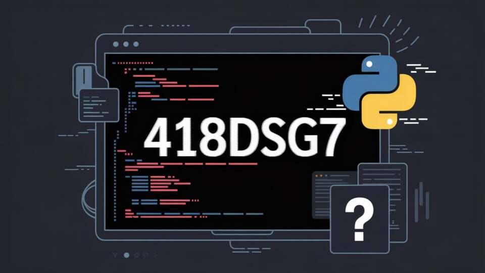 418dsg7 Python Explained What It Is, Why It Appears, and Safer Python Alternatives
