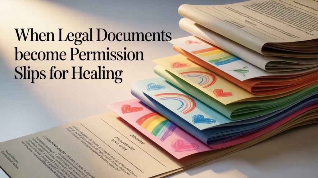 When Legal Documents Become Permission Slips for Healing When Legal Documents Become Permission Slips for Healing