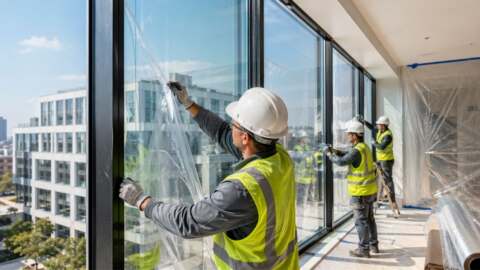 How Window Wrapping Services Help Construction Companies Improve Product Quality